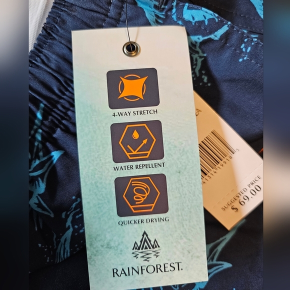 Rainforest Men's Catch Quick Dry Swim Trunks, Swordfish Navy Bering Sea - Picture 13 of 16